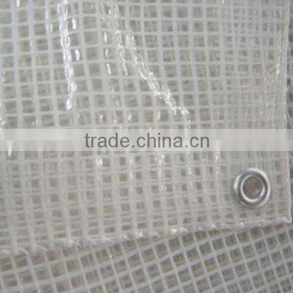 150 gram grid type transparent and white color plastic tarpaulin