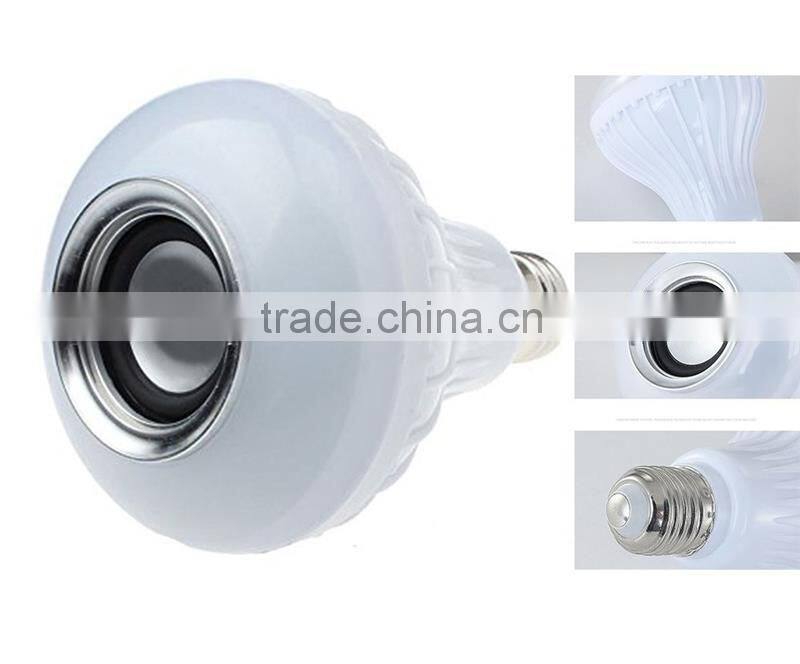 Wireless Bluetooth Speaker +12W RGB Bulb E27 LED Lamp 100-240V 110V 220V Smart Led Light Music Player Audio with Remote Control