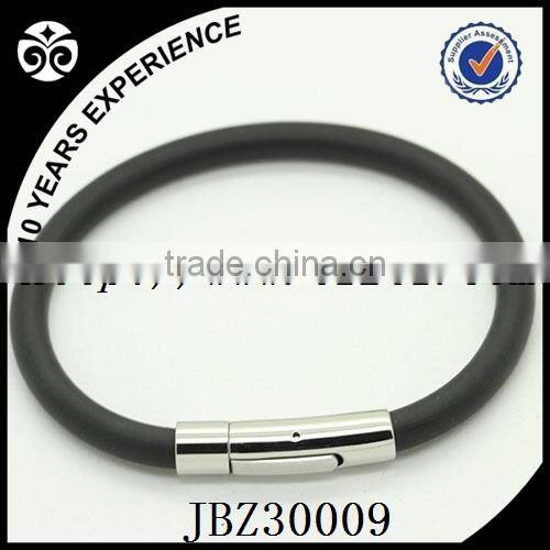 energy silicone bracelet with steel charms