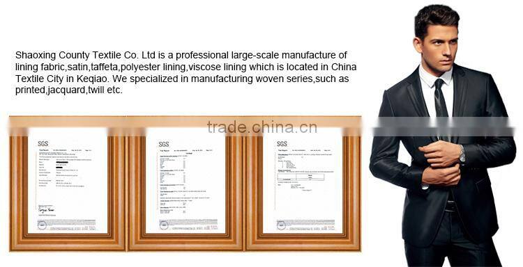 100 polyester two tone jacquard pattern suit/sleeve/jacket lining fabric