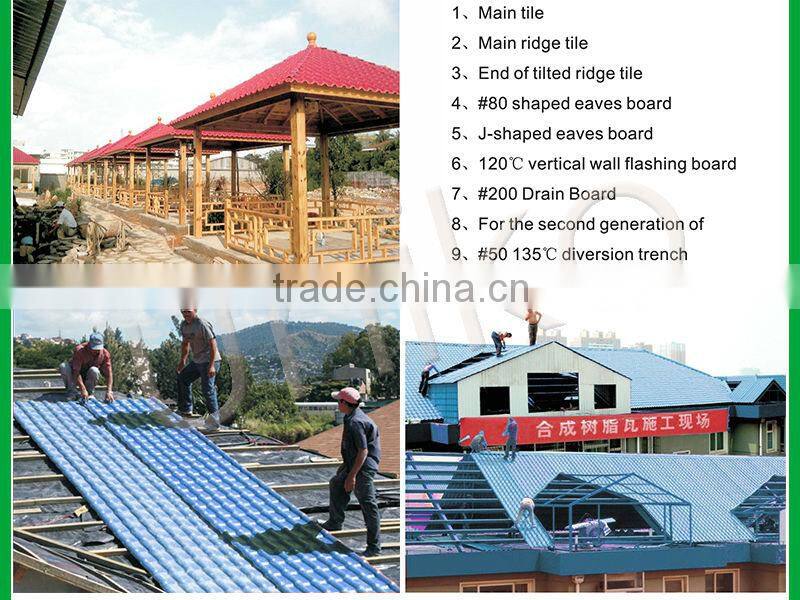 color stable man-made extruded good quality japanese flat roof tiles for house