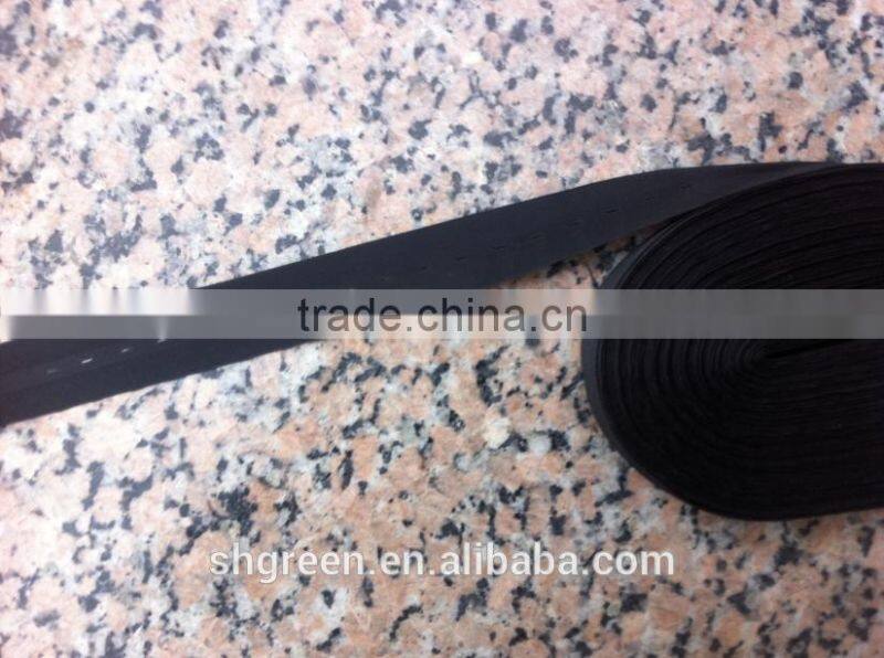 black polyester adjustable neckband roll with holes