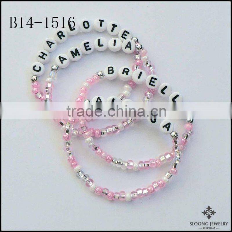 Different Color Sky Blue Wholesale Bright Color Bracelet Name Bracelet PERSONALIZED Bracelet