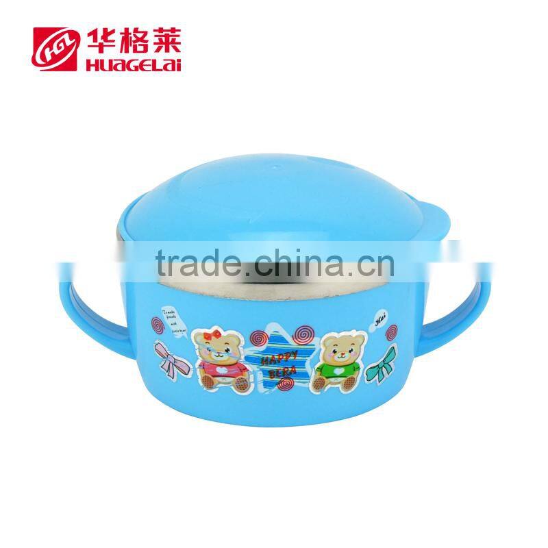 Stainless Steel Plastic Colorful Kid drinking cups with cover 8CM