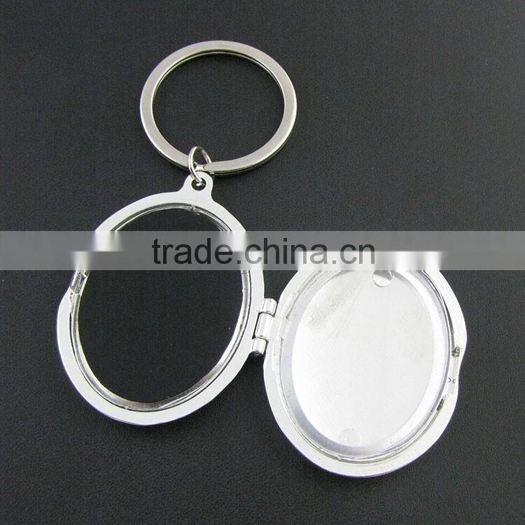 Personalized Silver Photo Frame Locket Keychain Engraved Free