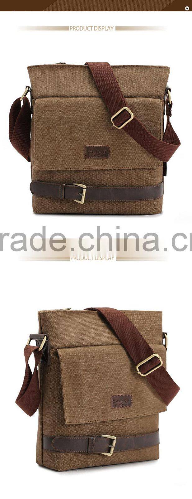 Concise Messenger Bag Men Casual Cross Body Bag Canvas Messenger Bag Men Shoulder Bag Men Canvas Sling Bags