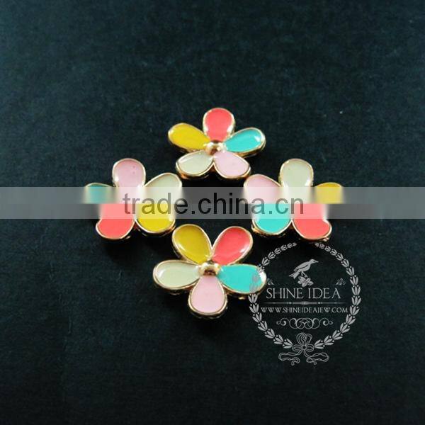 18mm mix color flower cabochon setting pendant charm DIY supplies findings 1800147