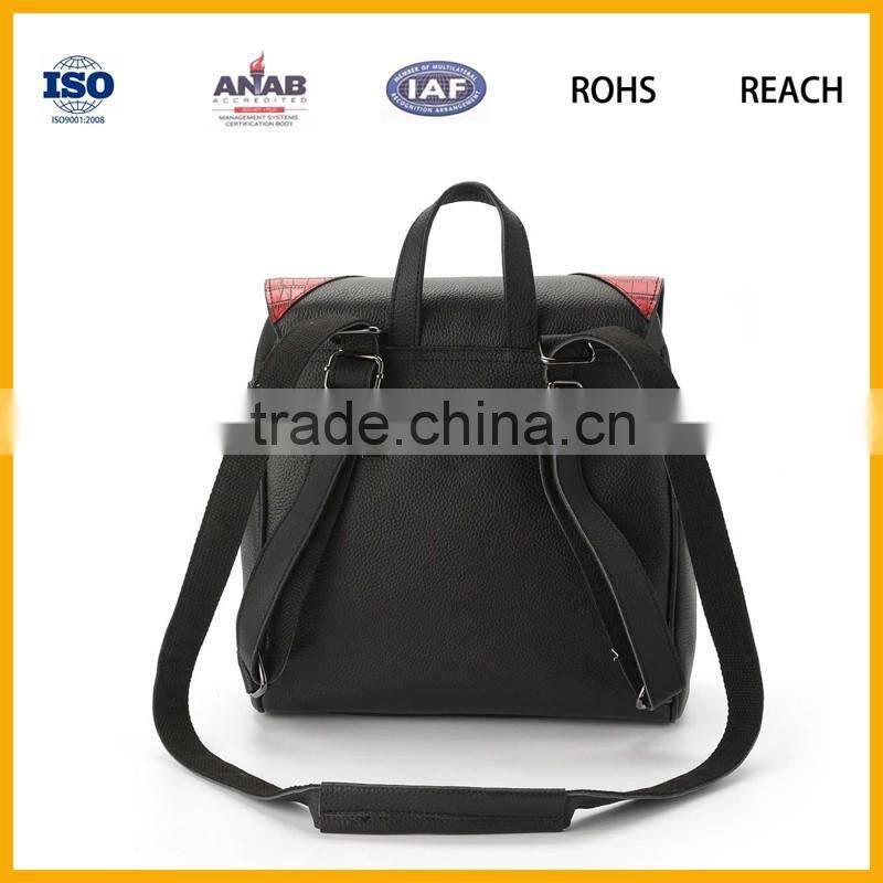 new design school laptop backpack stylish leather backpack pu leather men backpack