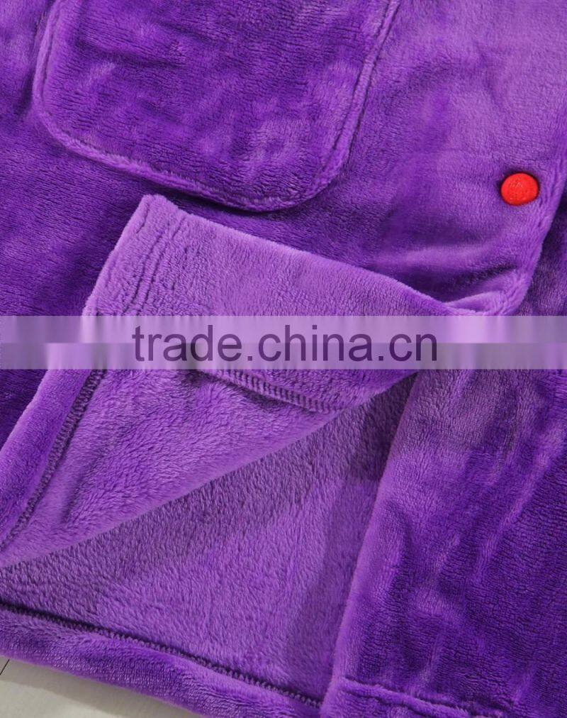 purple fluffy heated bathrobe for children bathrobe and bathrobe china