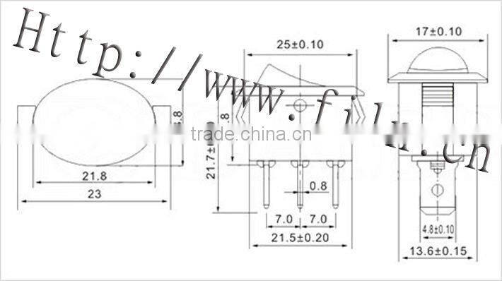 FL3-011N illuminated waterproof boat toggle switch