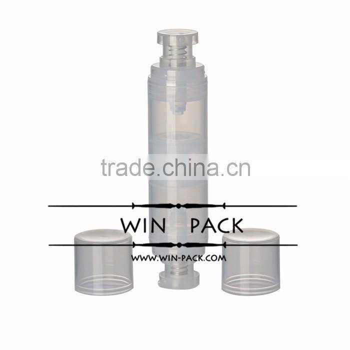 WY0158 dual top ailress bottle, 2016 new airless bottle, 20ml 30ml airless bottle