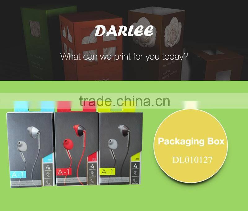 China embossing magnetic closure reusable paper earphone packaging box