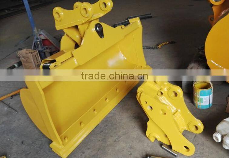 Excavator hydraulic power tilt grading bucket