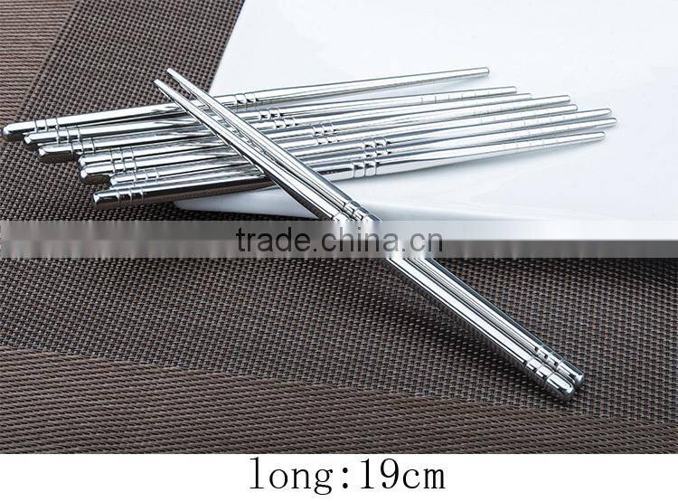 South Korean high-grade stainless steel chopsticks Korean square antiskid chopsticks tableware.High quality household chopsticks