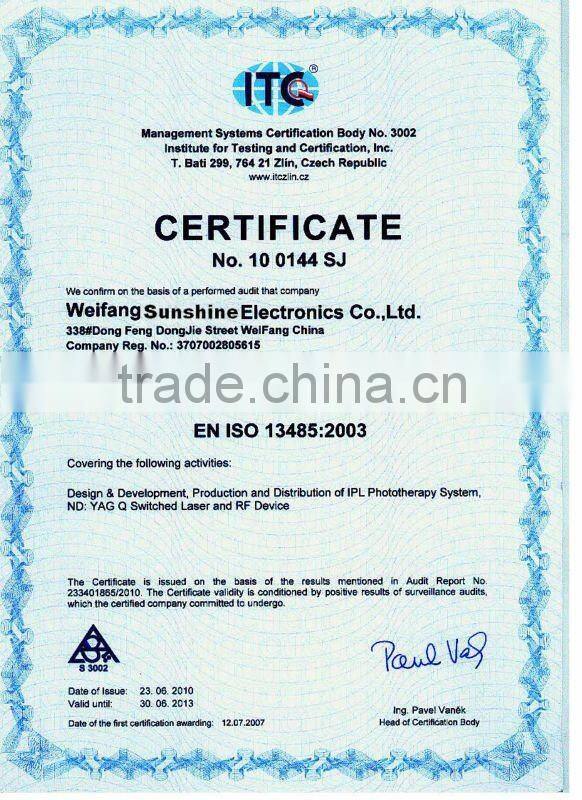 Bid discount 850 USD for Portable laser tattoo removal equipment