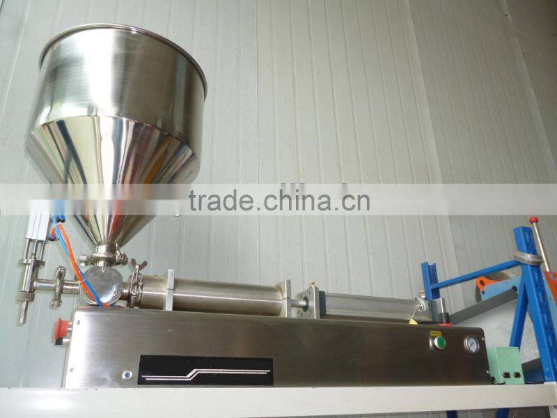 Two head semi-auto peanut butter paste filling machine(Skype:shuliy218)