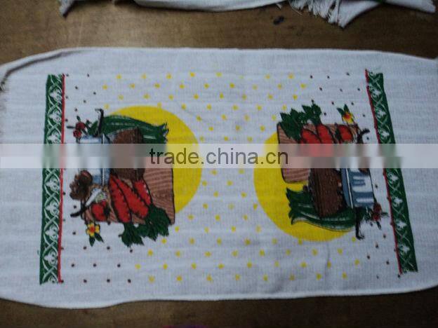 Velvet custom printed cotton kitchen towel