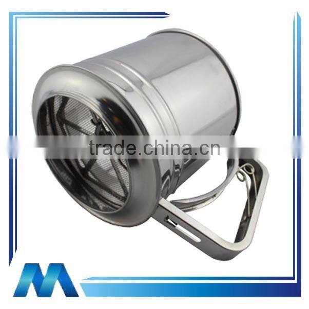 3 cups single strainer manual stainless steel flour sifter