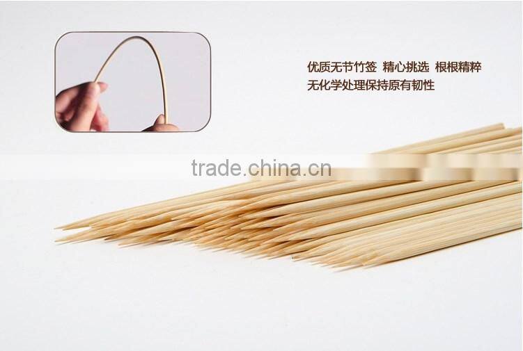 HY Factory Wholesale Natural BBQ Use 3.5mm*25cm bamboo skewers or bamboo sticks