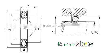 used in large motor vehicles Japan NACHI bearing 7002C angular contact ball bearings