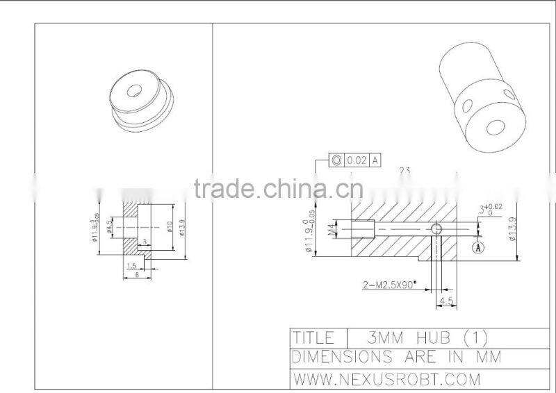 3mm Aluminum Mounting Hub 18027