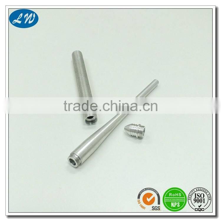 Custom non-standard precision aluminum mechanical pencil parts based on drawings