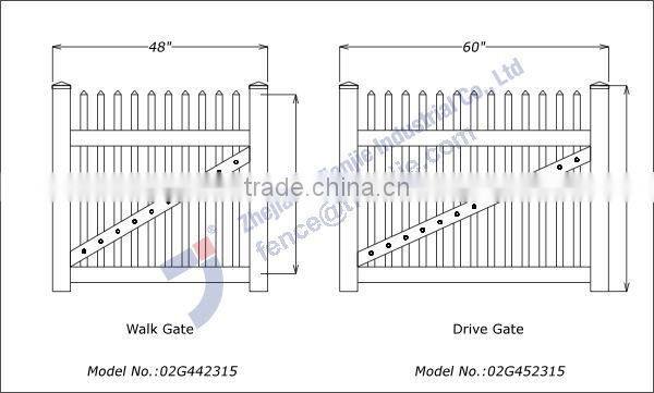 Decorative PVC White Picket Fence