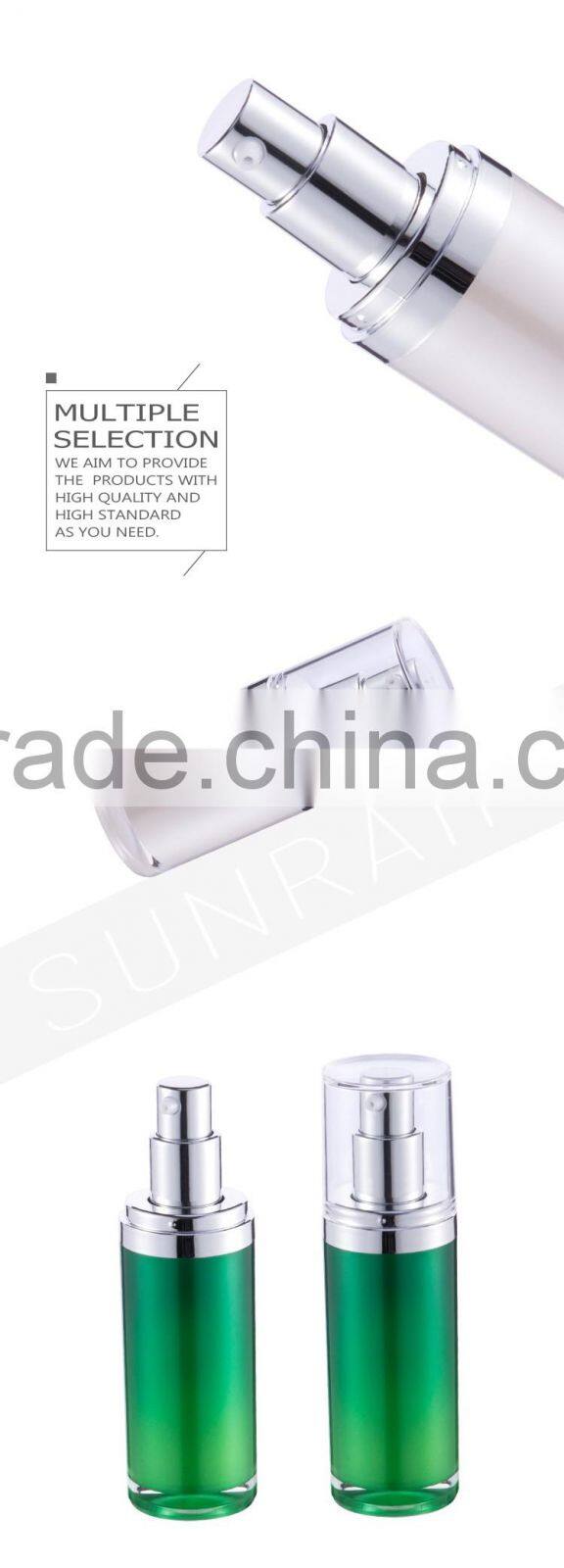 Manufacturer supplier color customizable attractive charming clear airless pump bottle