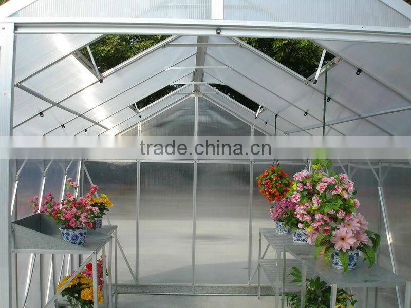 Aluminium Greenhouse Staging with15 Plastic Seed Trays HX56313-5