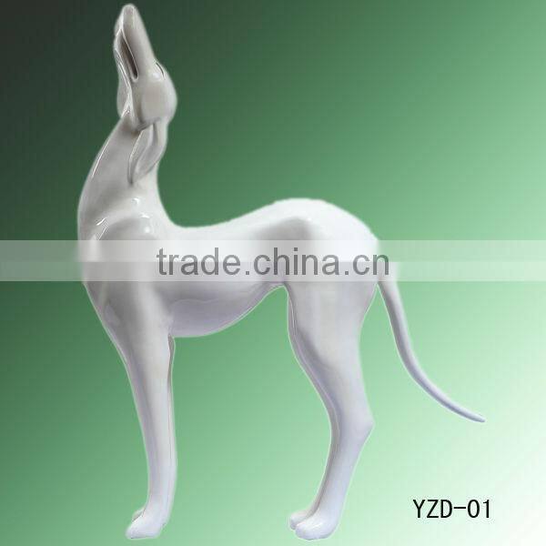New fashion fiberglass dog mannequin for window display