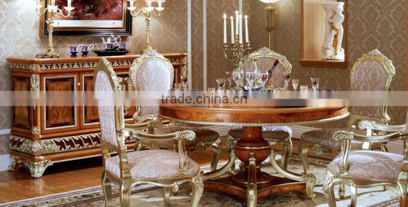 Deluxe Upholstery Queen Anne Bed, Noble Design Carved Wooden Bedroom Set, Vitoria Style Furniture King Size Bed