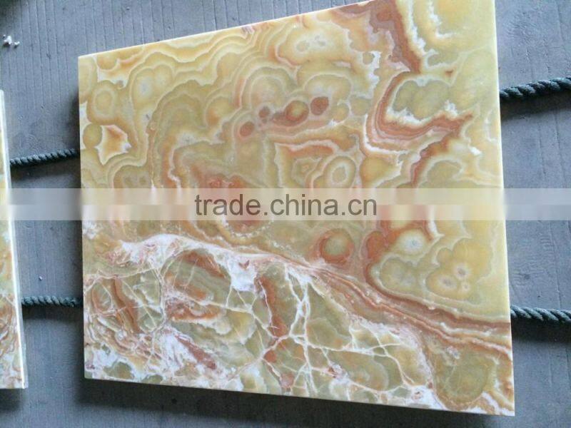 green onyx backlight with glass for wall panel bar top