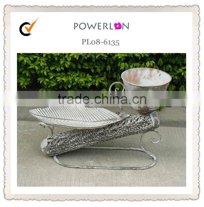 Wrought iron garden products bird bath