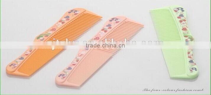 Wholesale Plastic Factory Direct Sell Fashion Baby Hair Comb With Half Narrow Half Wide 21*3.1cm