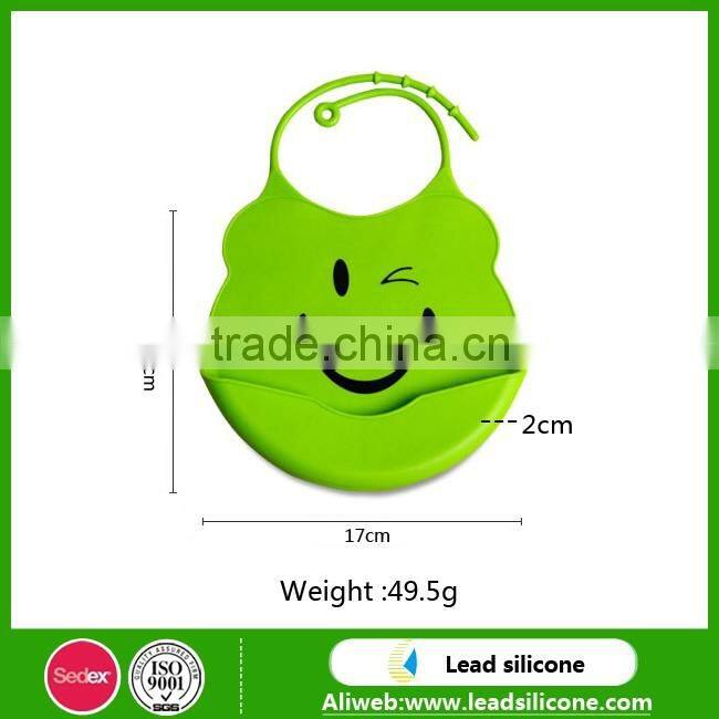 Waterproof washable silicone baby bib for baby products