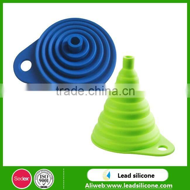 Wholesale Kitchenware Foldable Silicone Funnel,Collapsible Silicone Funnel