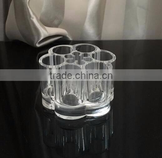 cy270 home Women's Fashion Beauty Designer Cosmetic Box Plum Flower Clear Acrylic Shaped Cosmetic Lipstick Brush Holder Makeup