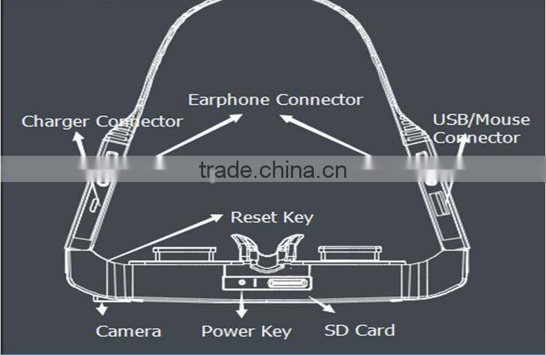 80-inch private mobile theatre video camera glasses high-definition big screen android wifi smart 3D vr glasses