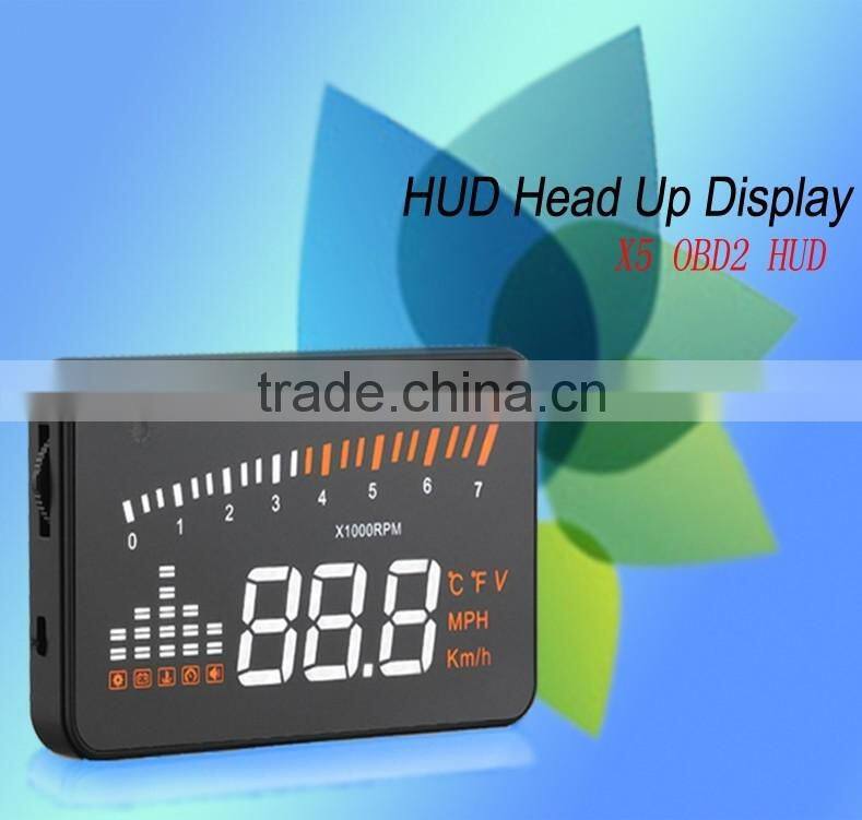 X5 hud 3" Screen Hud Head Up Car HUD Display black