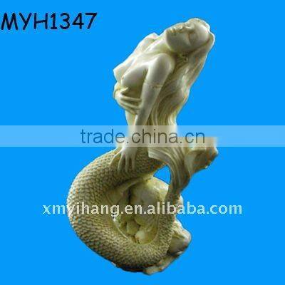 resin mermaid dolphin