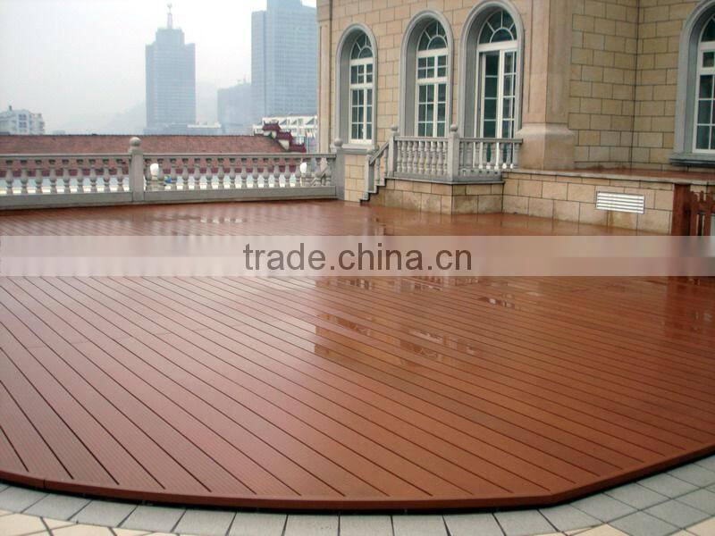 Long lifetime wood plastic composite wooden garden decking /outdoor flooring