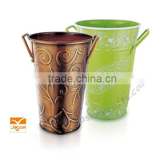 Galvanized steel flower bucket