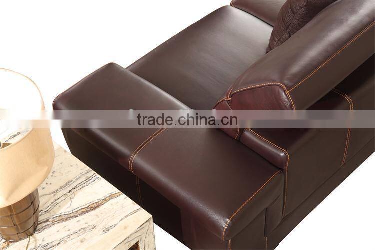 luxury furniture modern 100% top grain leather sofa set