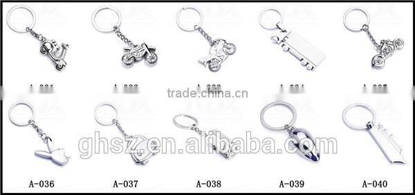 Cheap quality stainless steel animal model shark key chain ring factory