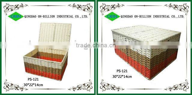 2014 New design large paper rope container storage vintage basket