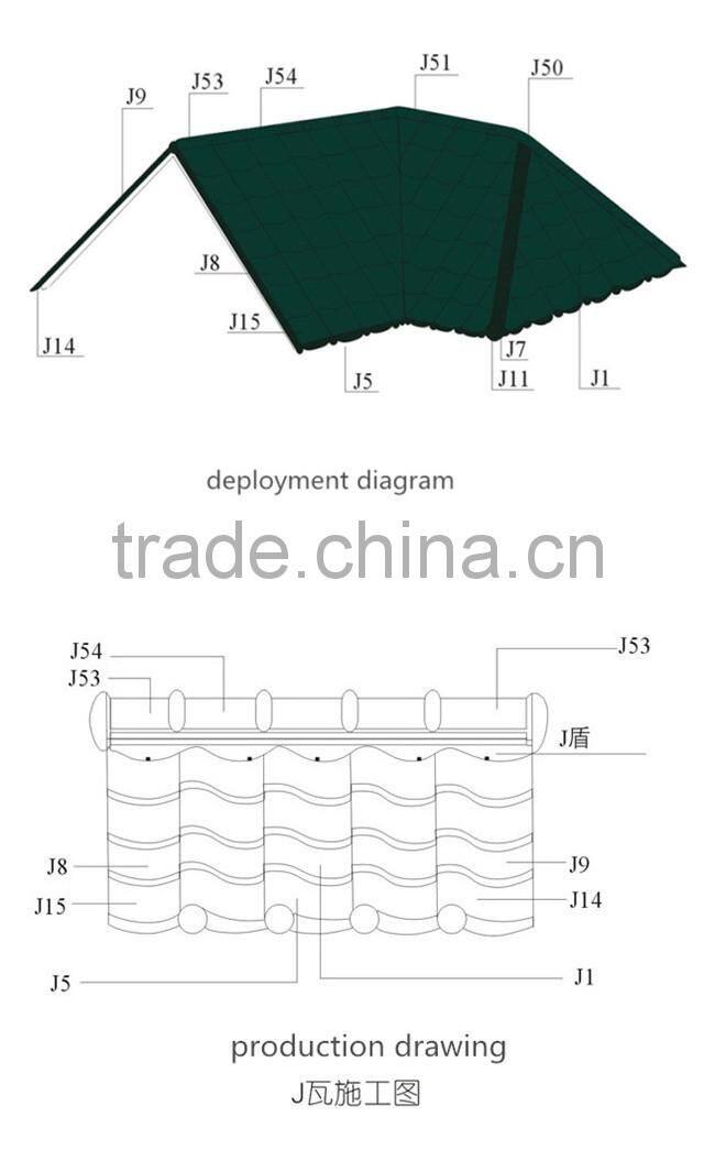 New design stone coated japanese roof tiles for sale/Japanese style roofing materials