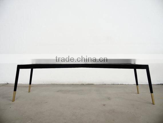 28 inch height metal iron table base with brass legs