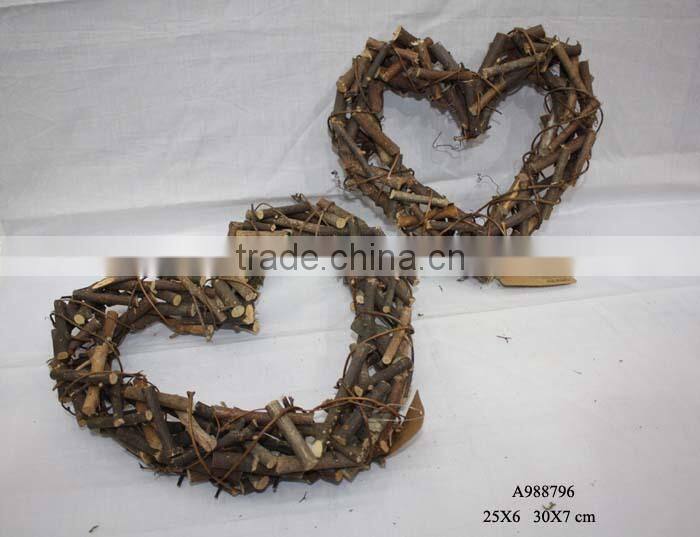 wood twig heart for hanging decoration