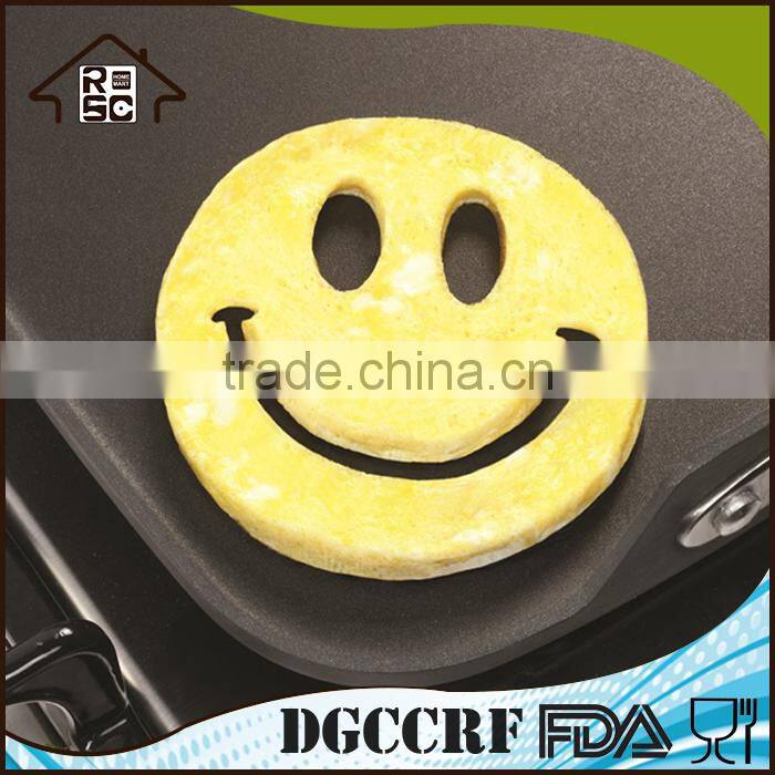 FDA Approved Silicone Egg Pancake Ring,Smile Shape Silicone Fried Egg Mold