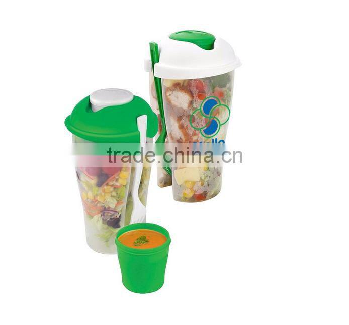 Salad Recipes Plastic Dressing Containers & Forks Compact
